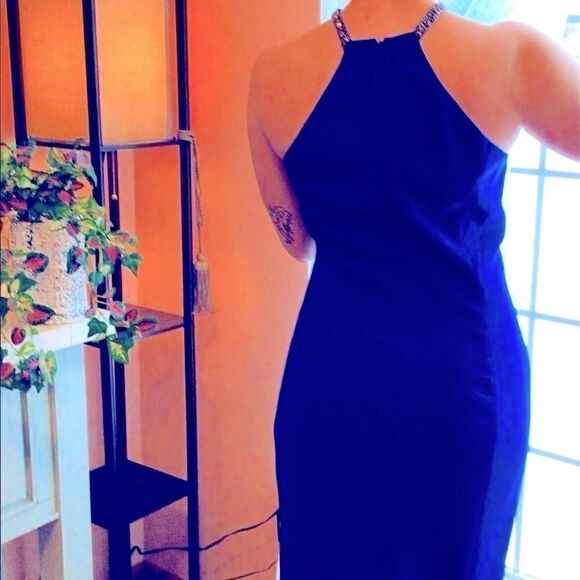 CARMEN MARC VALVO INFUSION ROYAL BLUE DRESS 8 NWT - Picture 14 of 14